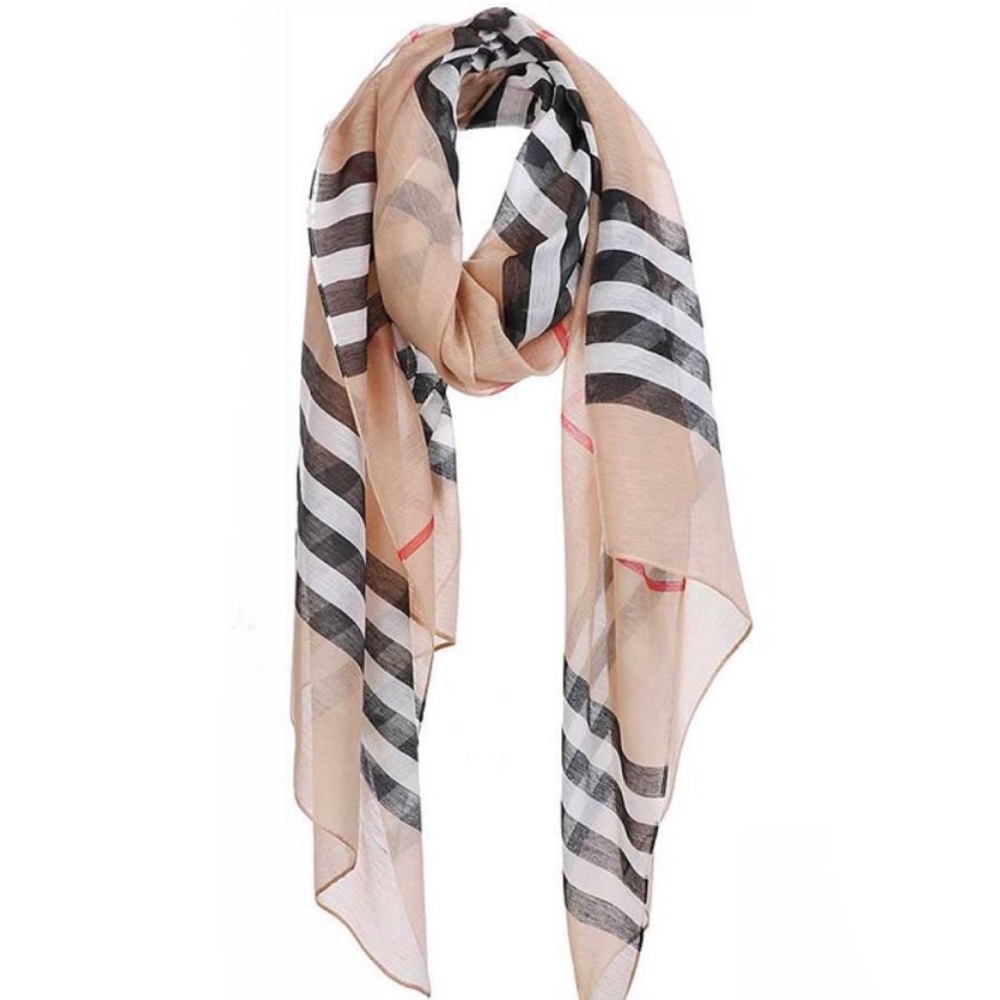 2/20 STRIPED SHEER SCARF